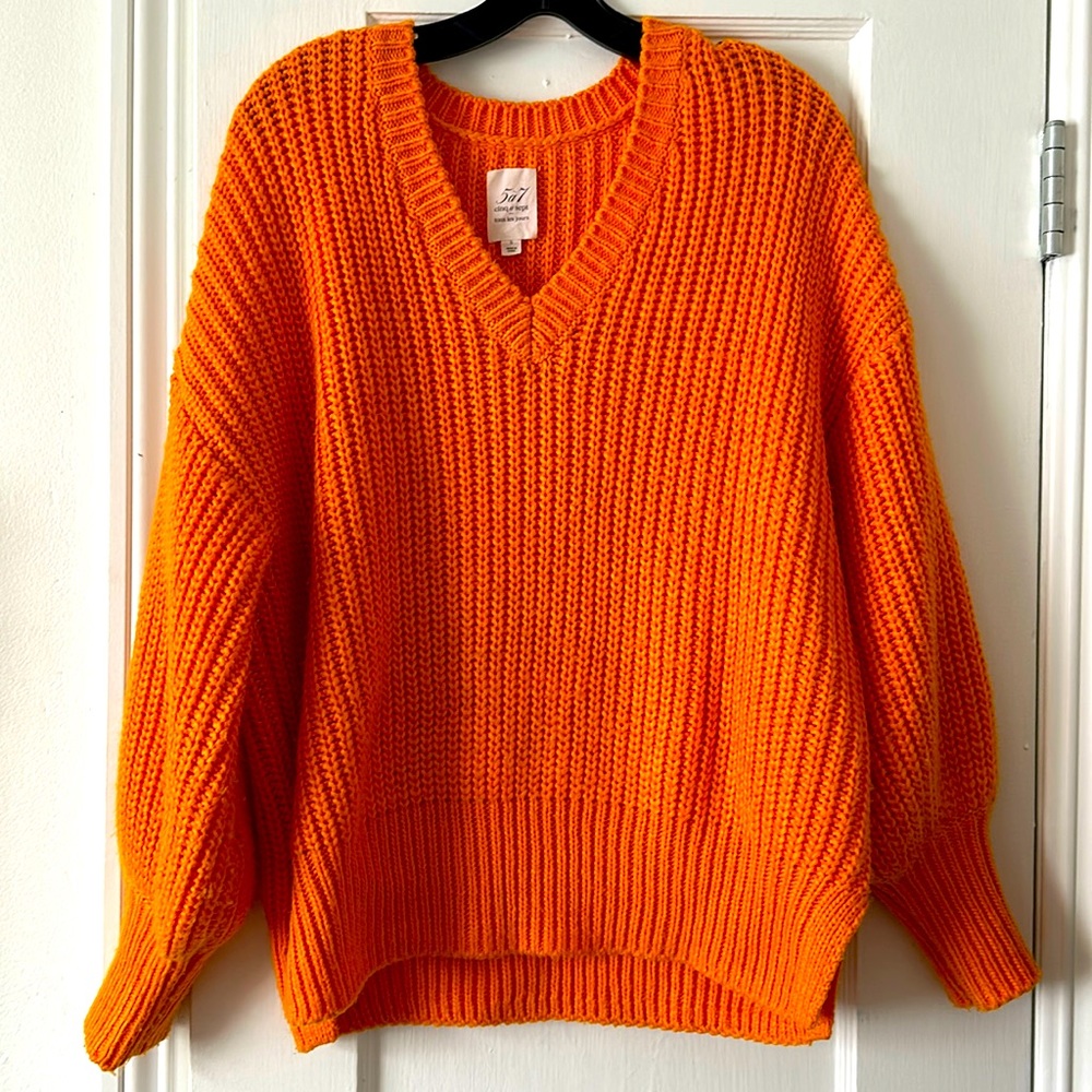 cinq a sept chunky cable sweater size S